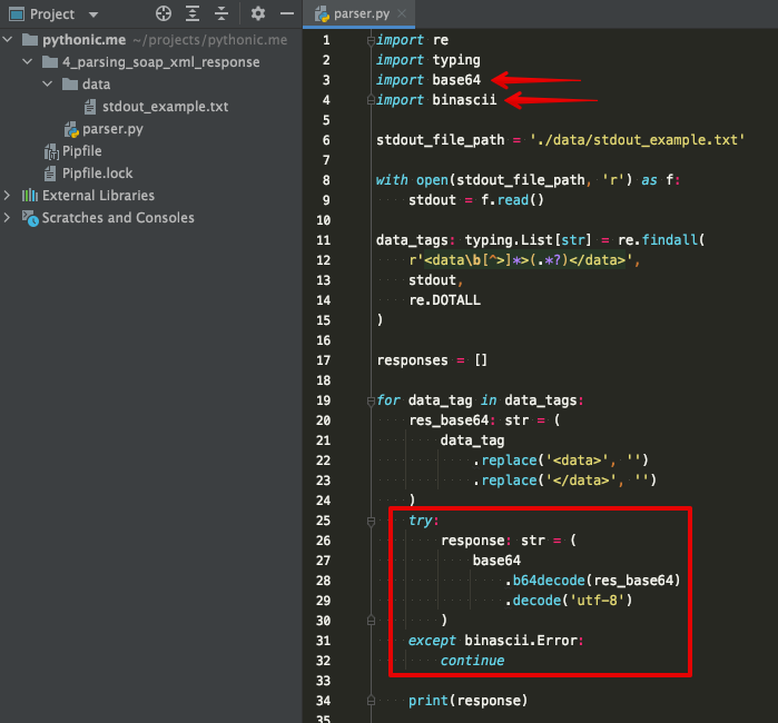 Try to decode base64 value if an exception happens skip to the next